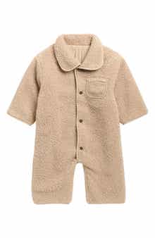 QUINCY MAE Faux Shearling Romper