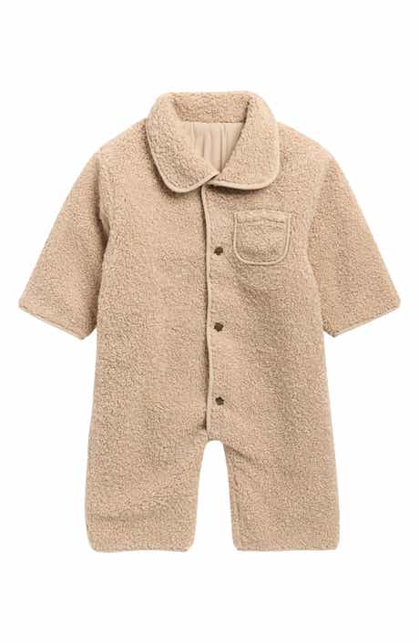 QUINCY MAE Faux Shearling Romper