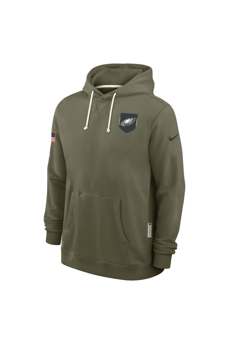 Men's Nike Olive Philadelphia Eagles 2025 Salute to Service Sideline Standard Issue Dri-FIT Hoodie, Alternate, color, Olive