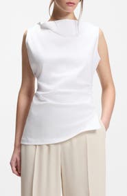 BOSS Emiaka Sleeveless Cowl Neck Top