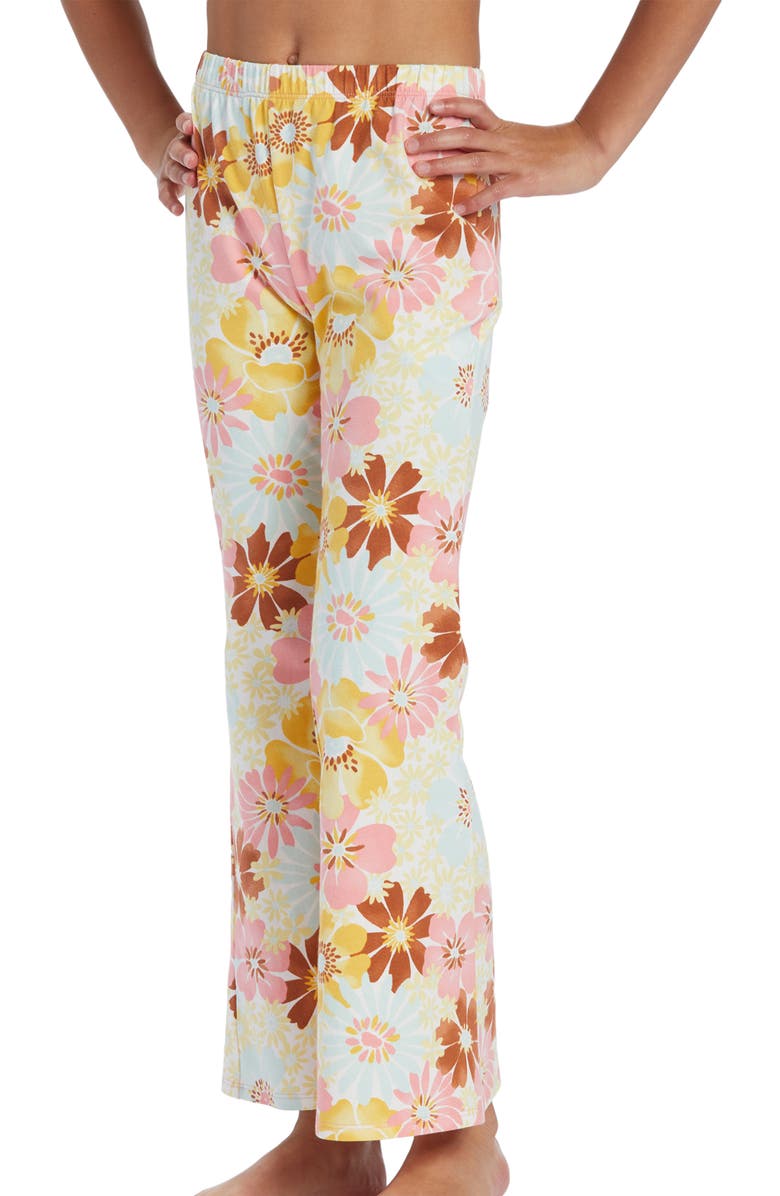 Billabong Kids' Flower Power Crop Jersey Flare Pants, Alternate, color,