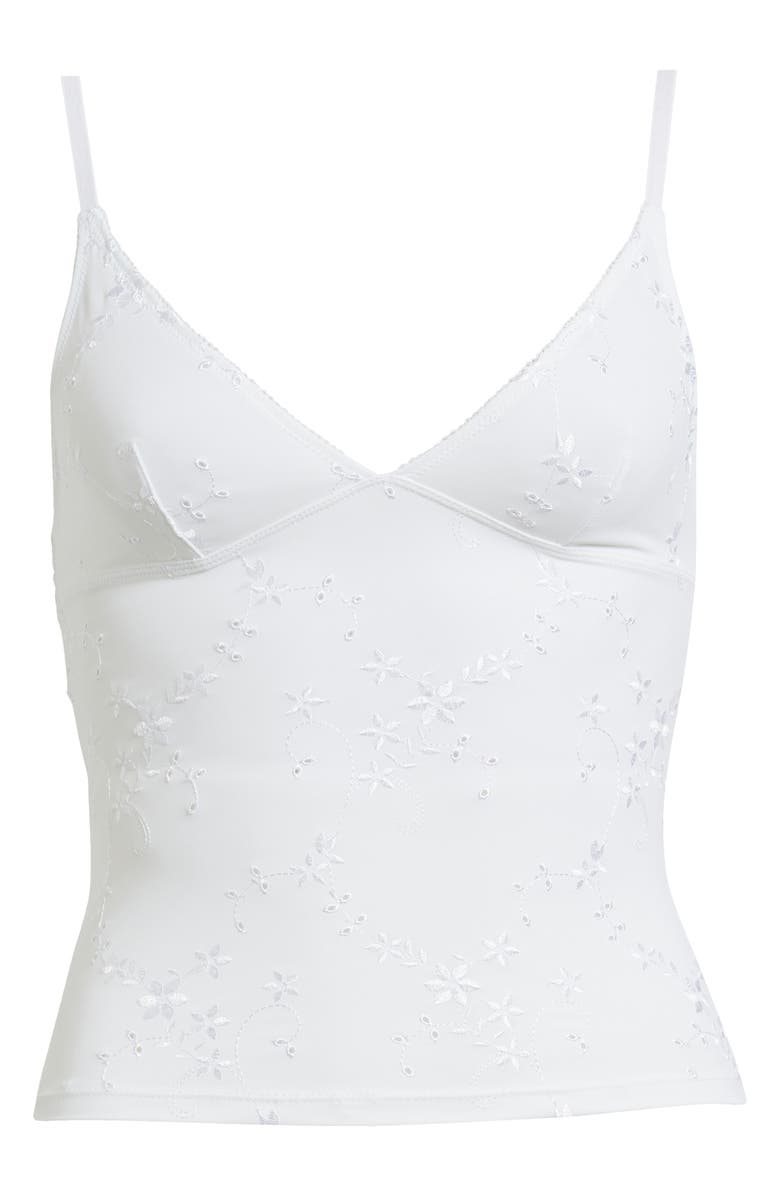 BDG Urban Outfitters Je T'aime Floral Embroidered Camisole, Alternate, color, White