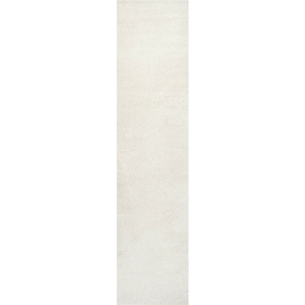 Jonathan Y Haze Solid Low-pile Area Rug In White