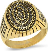 STEELTIME Men's Cubic Zirconia Signet Ring
