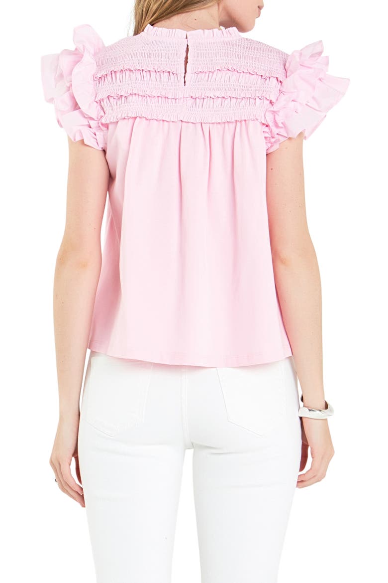 Ruffle Cotton Top, Alternate, color, LIGHT PINK