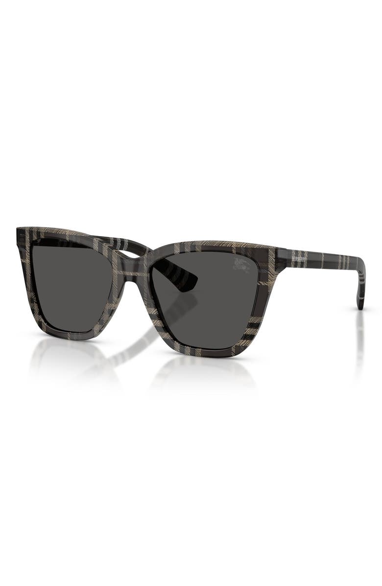Burberry 54mm Square Sunglasses, Alternate, color, Check Grey / Dark Grey