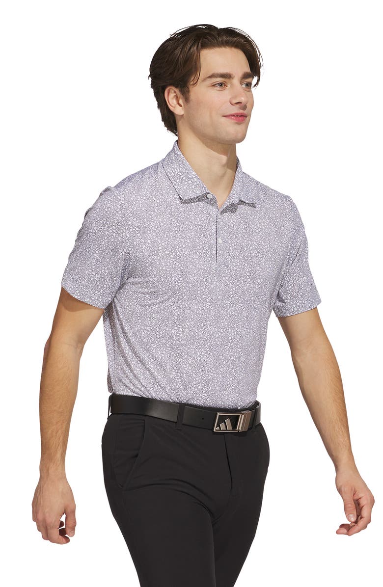 adidas Golf Ultimate Bunker Print Performance Polo, Alternate, color, White/ Black