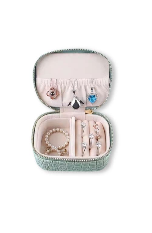 Emma Rae Faux Leather Snake Mini Jewelry Case