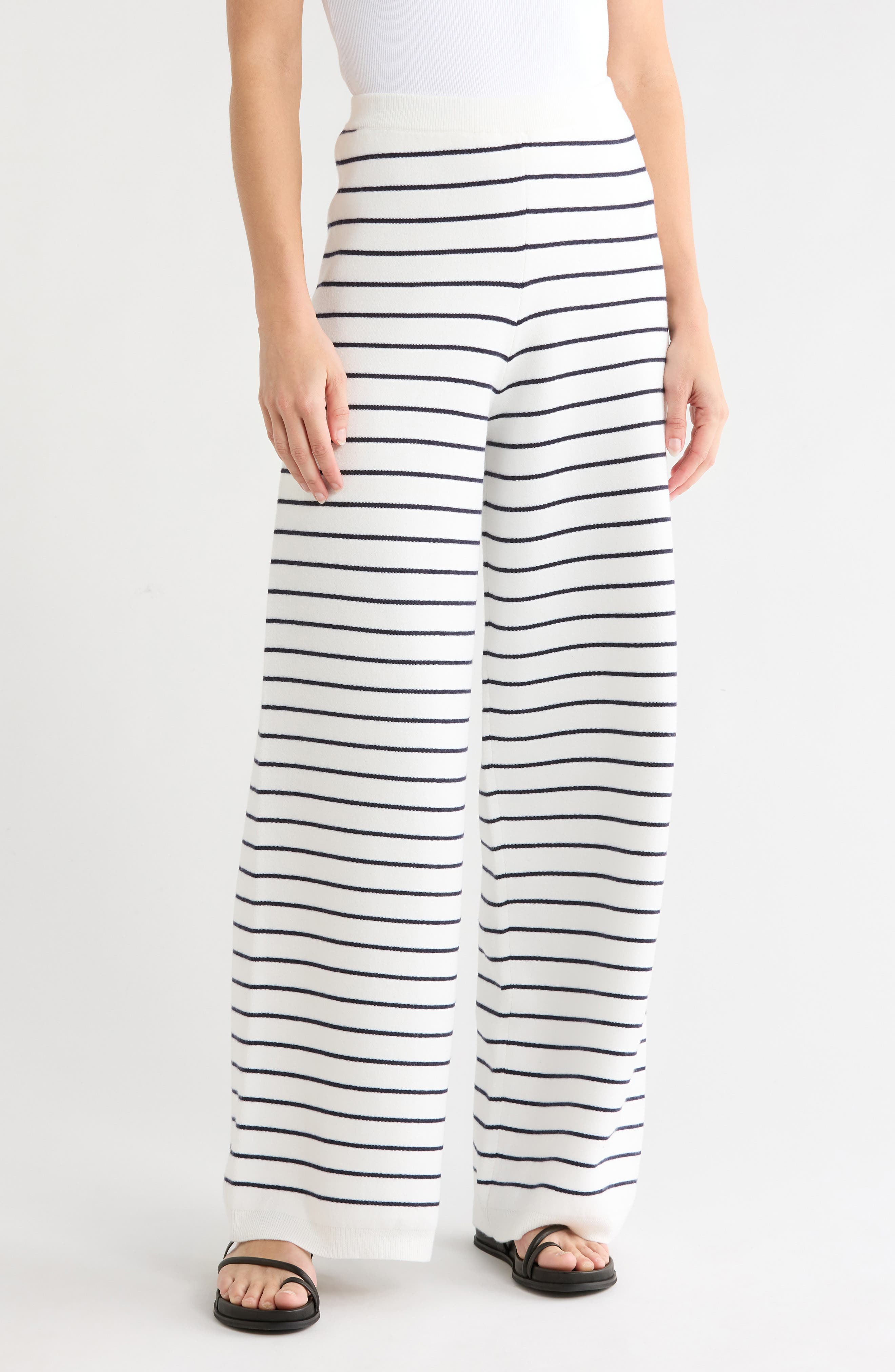 Marley Striped Knit Wide Leg Pants