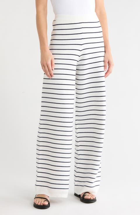 Marley Striped Knit Wide Leg Pants