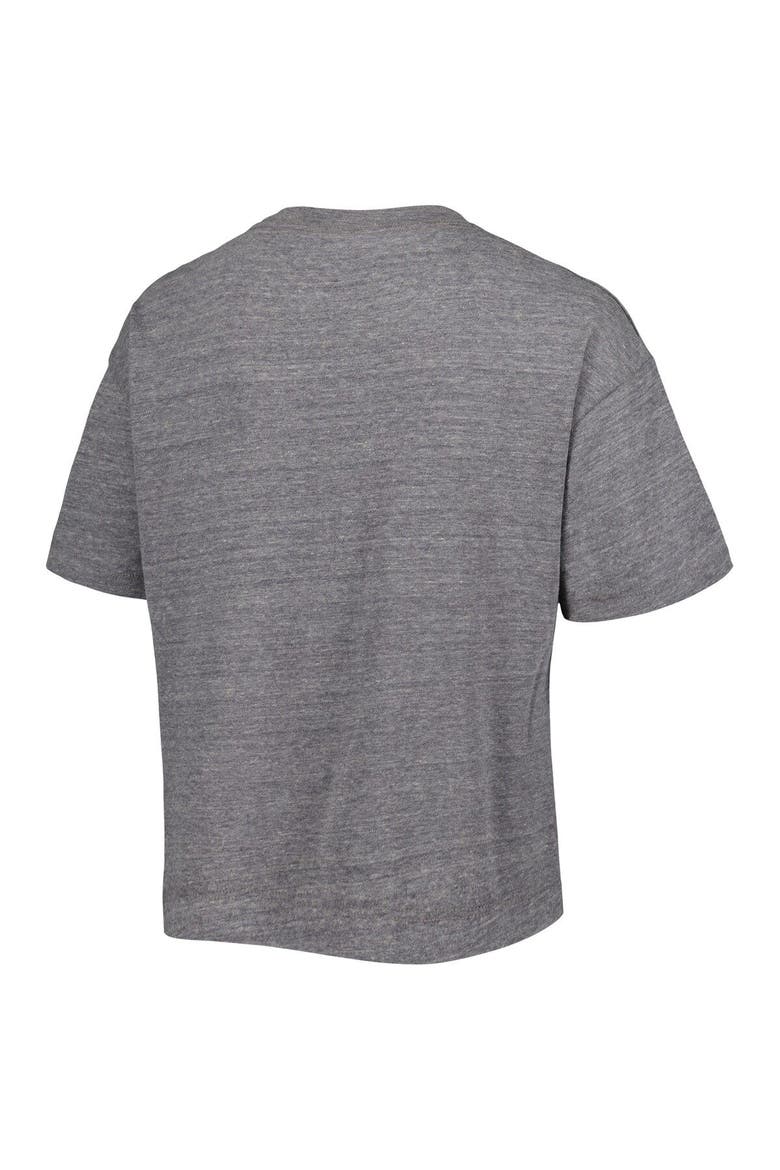 Women's League Collegiate Wear Heather Gray Michigan State Spartans Intramural Midi Seal Tri-Blend T-Shirt, Alternate, color, Heather Gray
