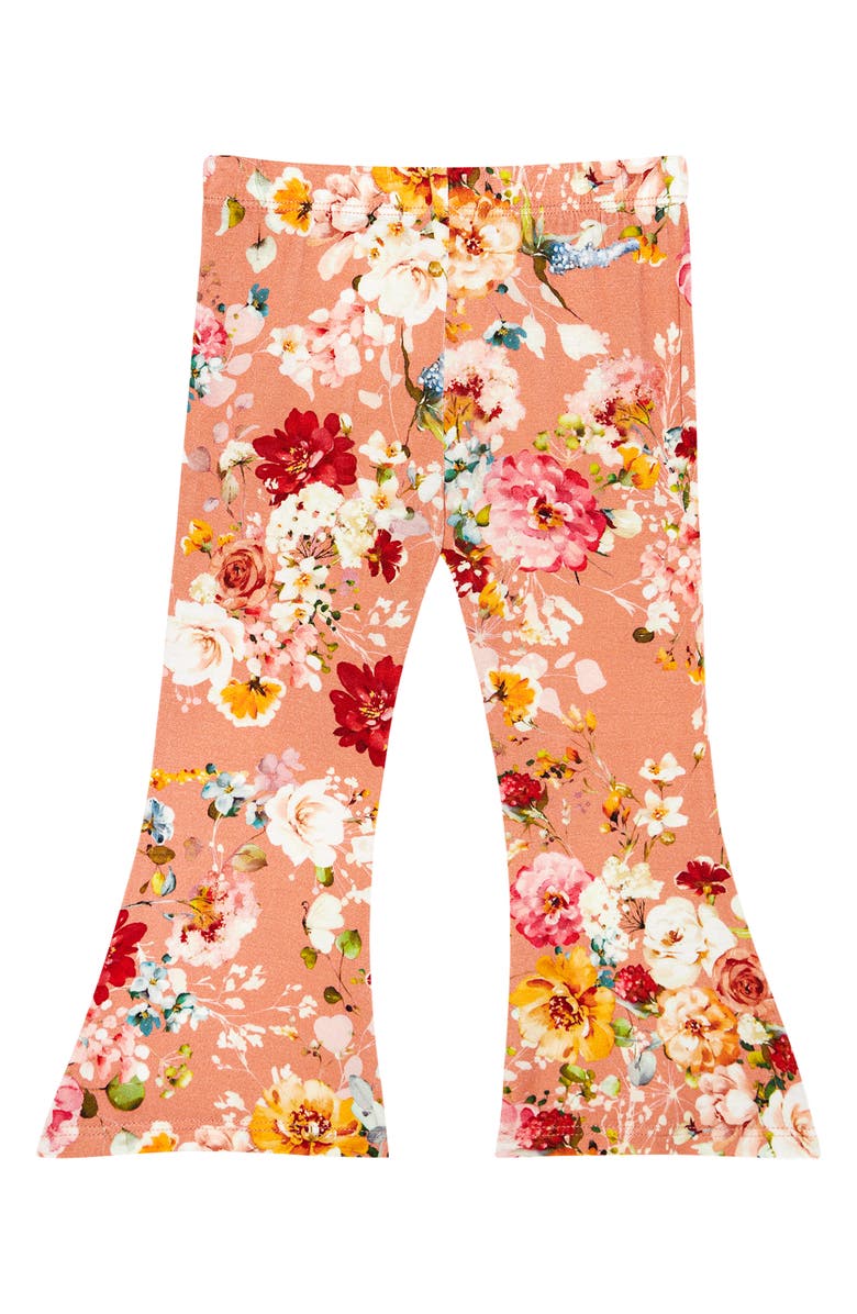 Posh Peanut Celia Flutter Sleeve Bodysuit & Flare Pants Set, Alternate, color,