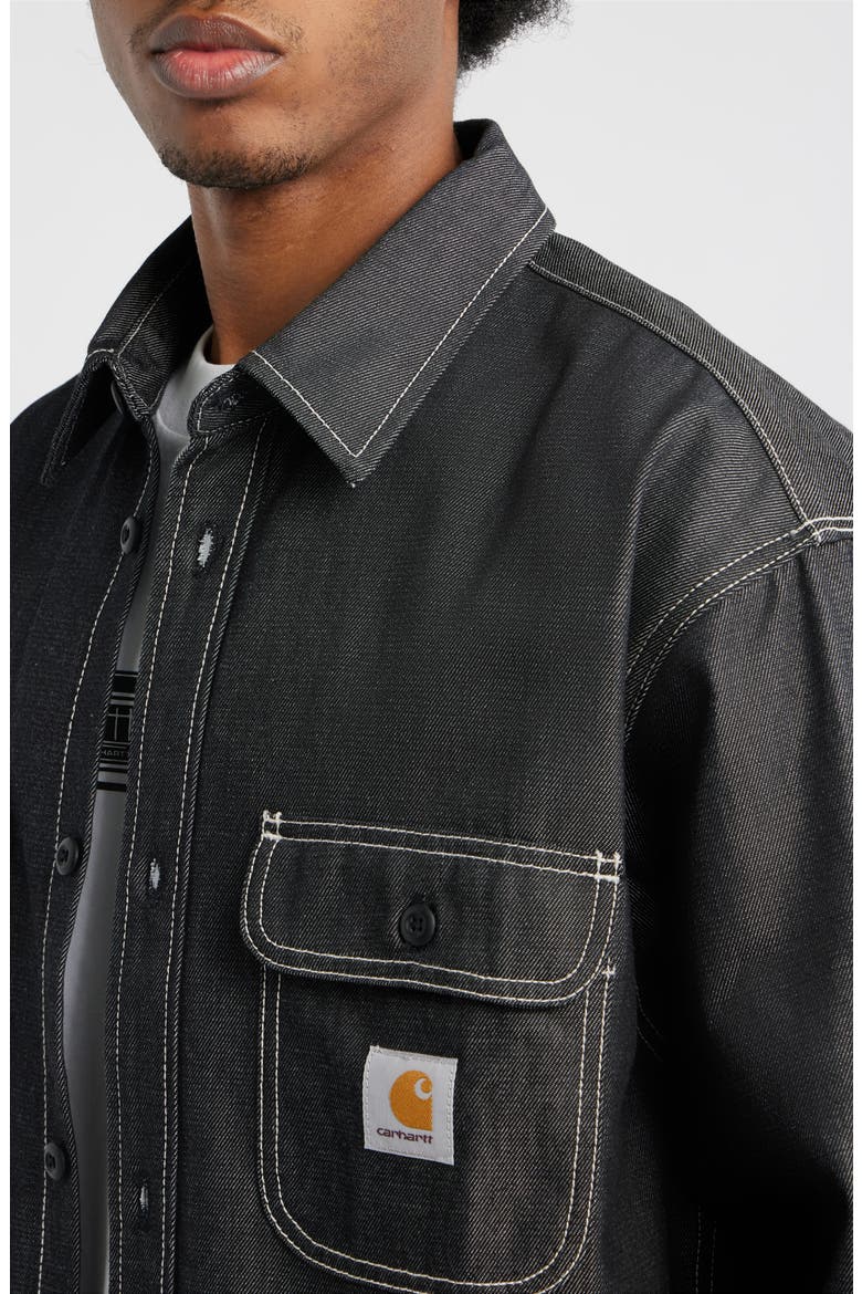 Tigan Denim Shirt Jacket, Alternate, color, BLACK (RIGID)