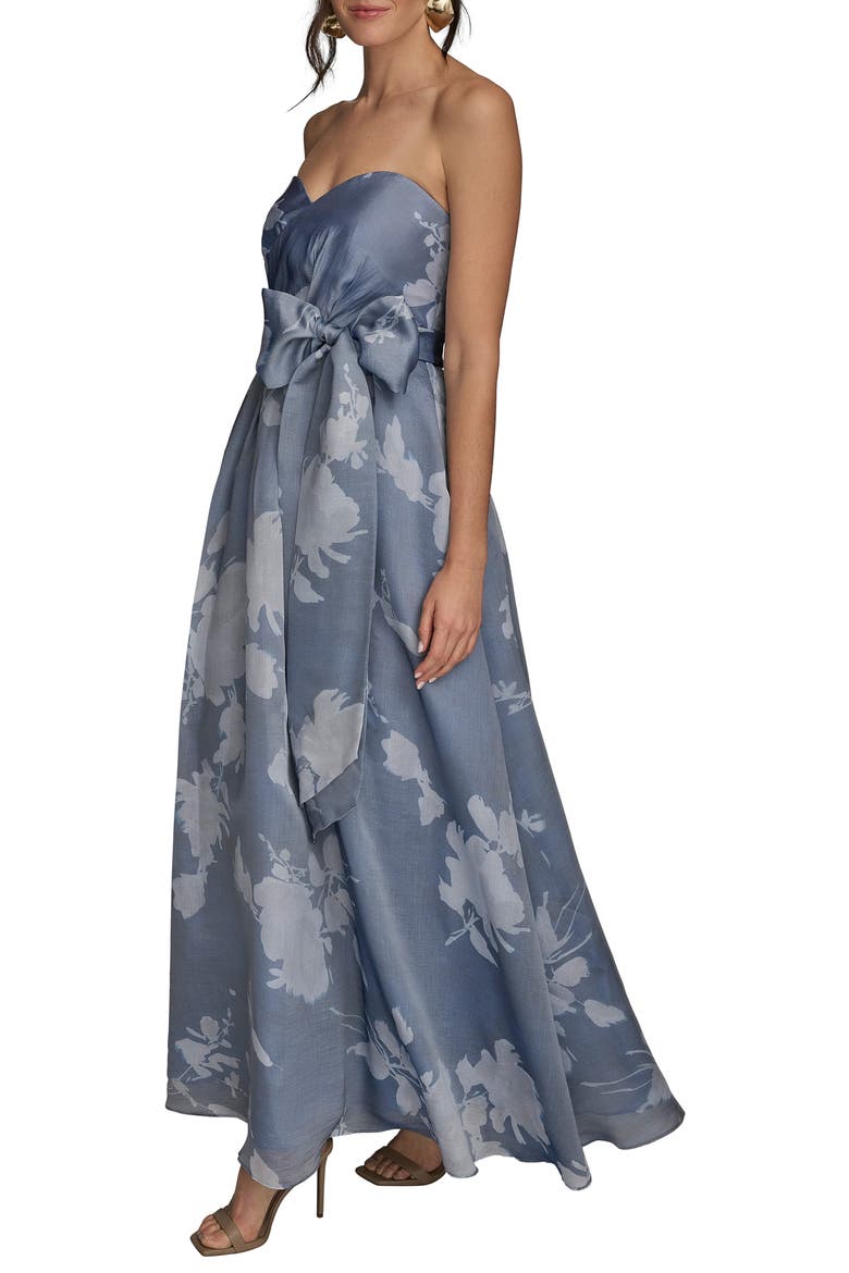 Floral Strapless Fit & Flare Gown, Alternate, color, MARBELLA MULTI