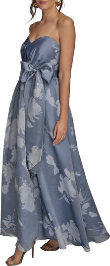 【Donna Karan New York】Strapless Jacquard Dress Donna Karan New York Women's Jacquard Strapless A-Line Dress