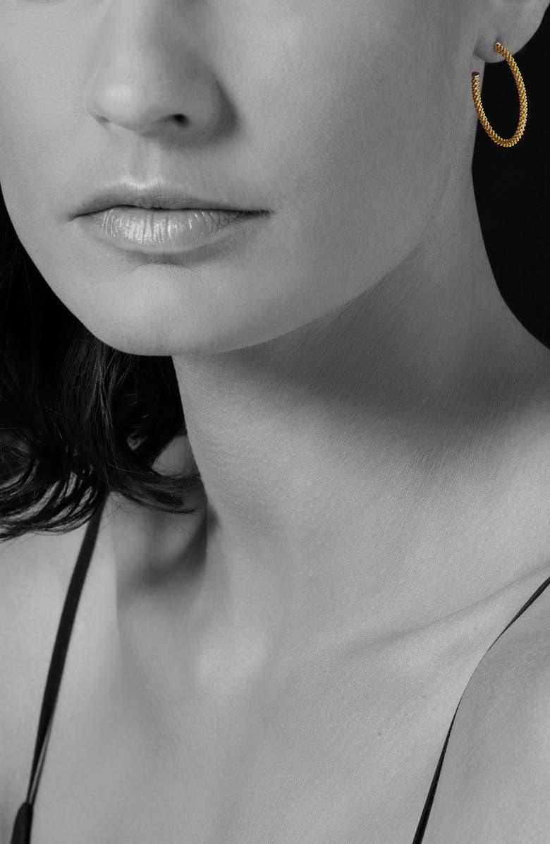 LAGOS Caviar Hoop Earrings, Alternate, color, Gold