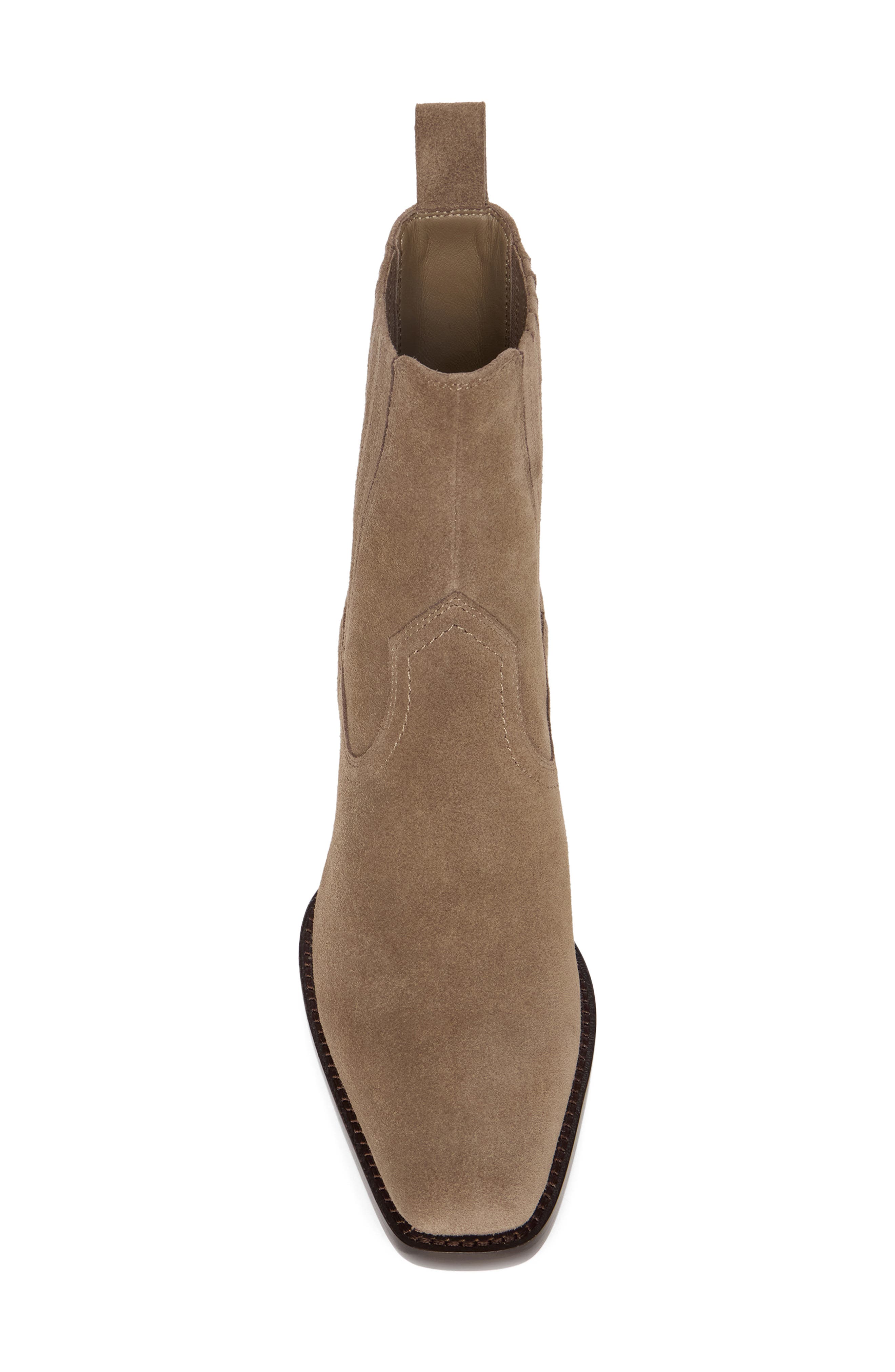 Greta Leather Bootie, Alternate, color, DARK TAUPE