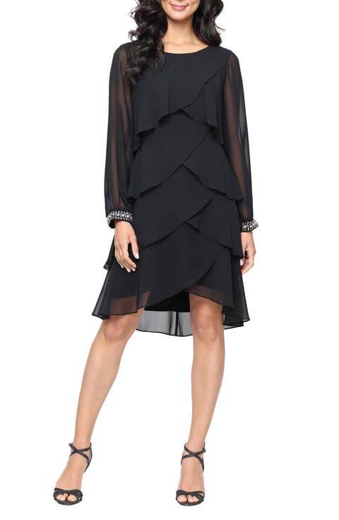 Long Sleeve Tiered Dress