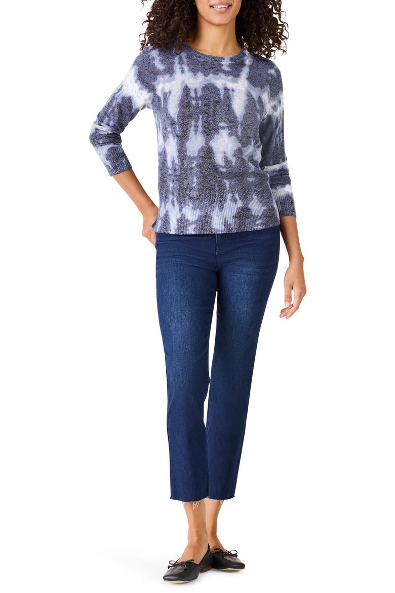 Supersoft Shibori Sweater, Alternate, color, BLUE MULTI