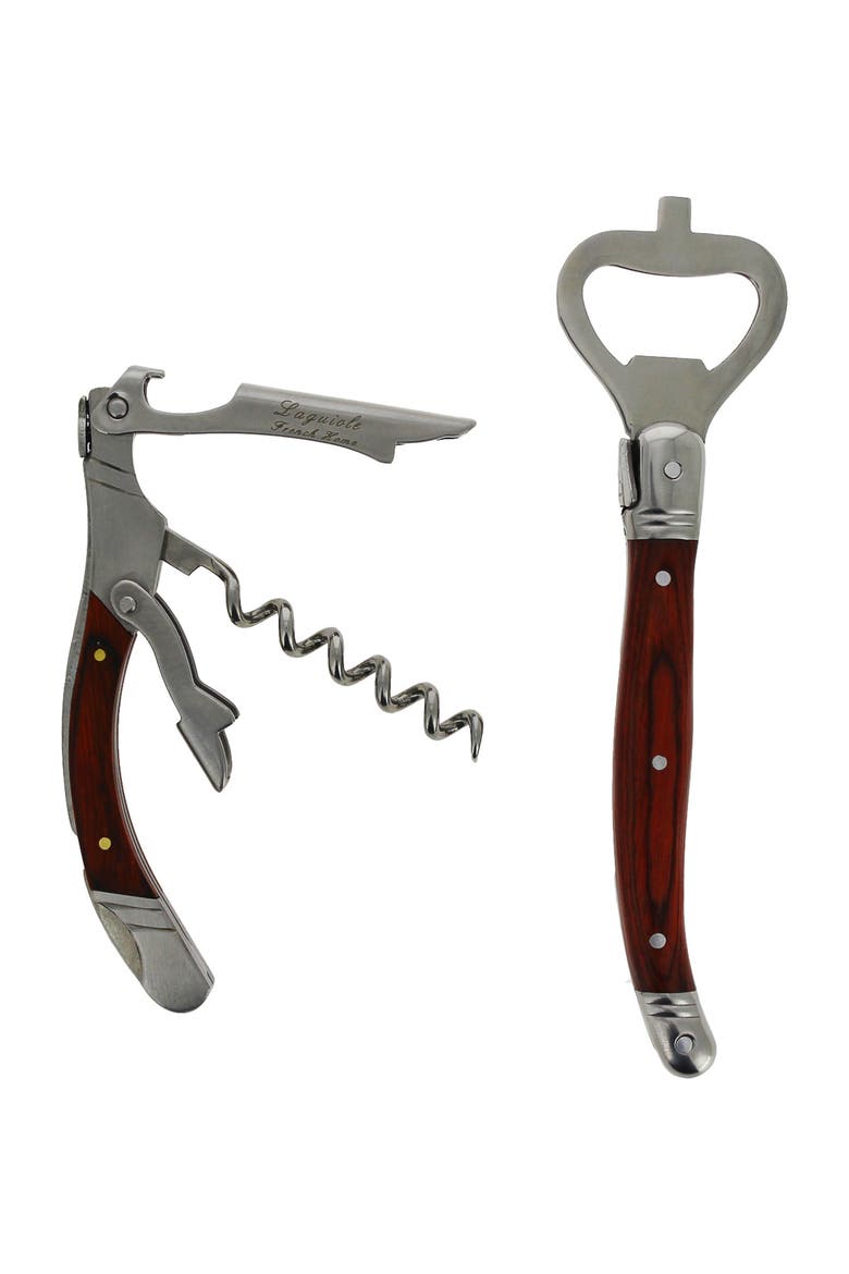Laguiole 2-Piece Bar Opener Set, Main, color, WOOD GRAIN