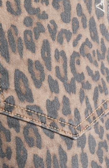 Cheetah Print Denim Cutoff Shorts