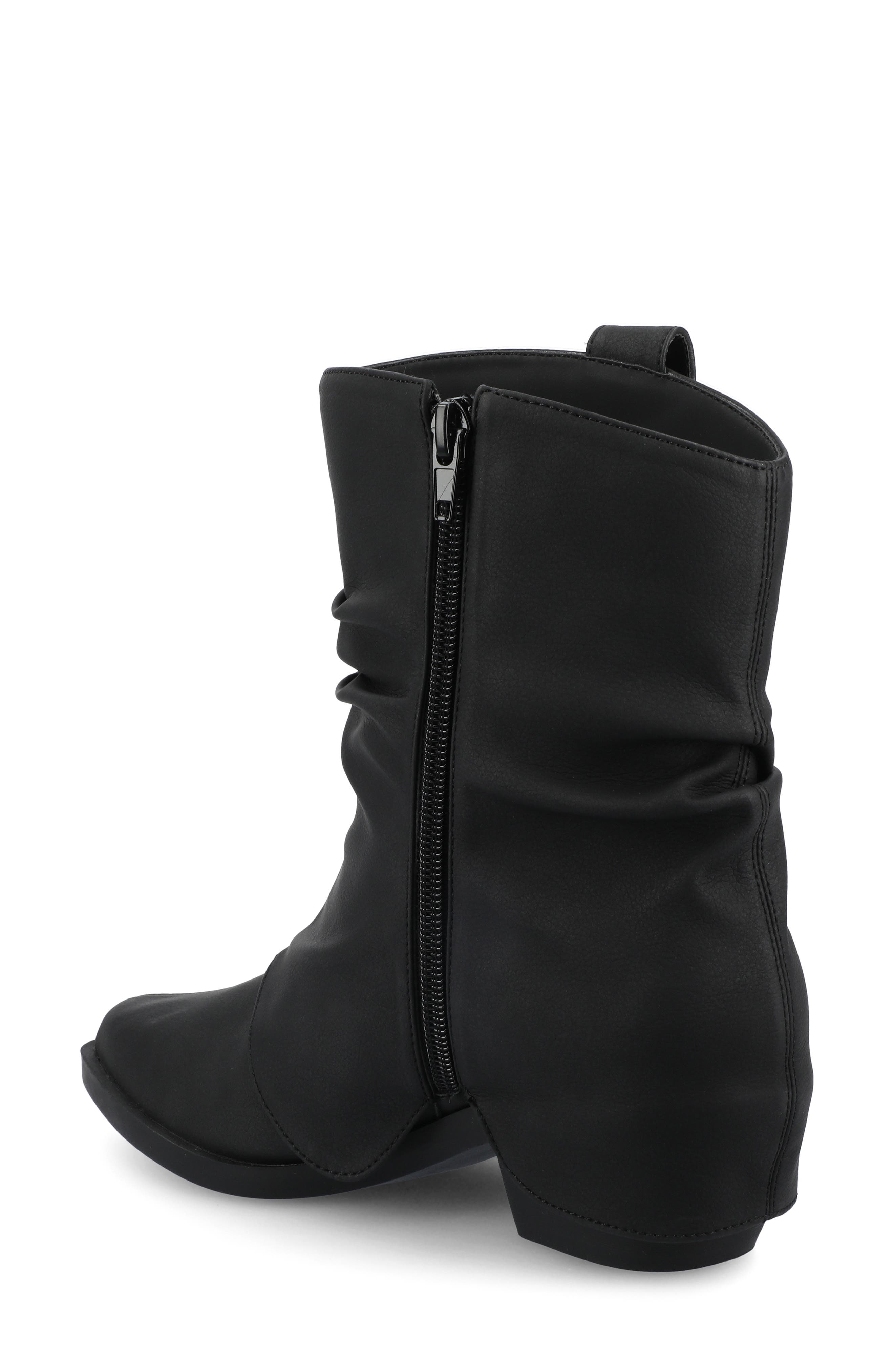 Journee Collection Wynette Slouchy Western Boot - Wide Width Available, Alternate, color, Vintage/ Black