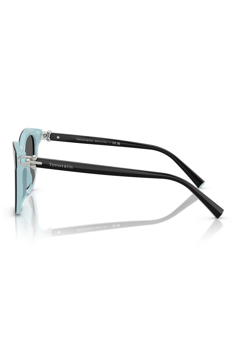 54mm Gradient Square Sunglasses, Alternate, color, BLACK ON TIFFANY BLUE / GREY