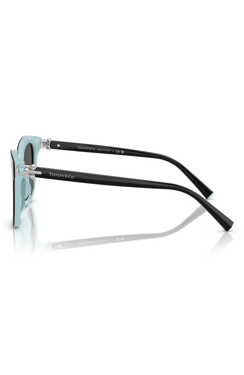 Tiffany & Co. 54mm Gradient Square Sunglasses, Alternate, color, Black On Tiffany Blue / Grey