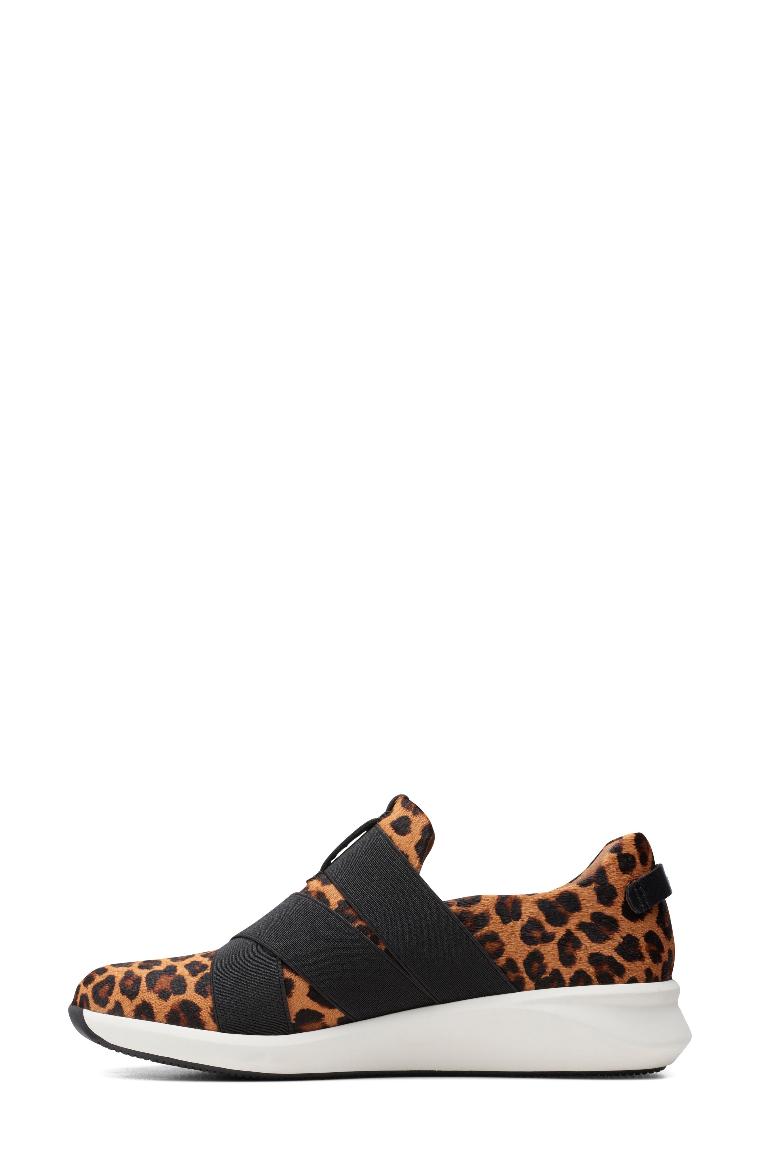 Un Rio Strap Wedge Sneaker, Alternate, color, LEOPARD PRINT CALF HAIR
