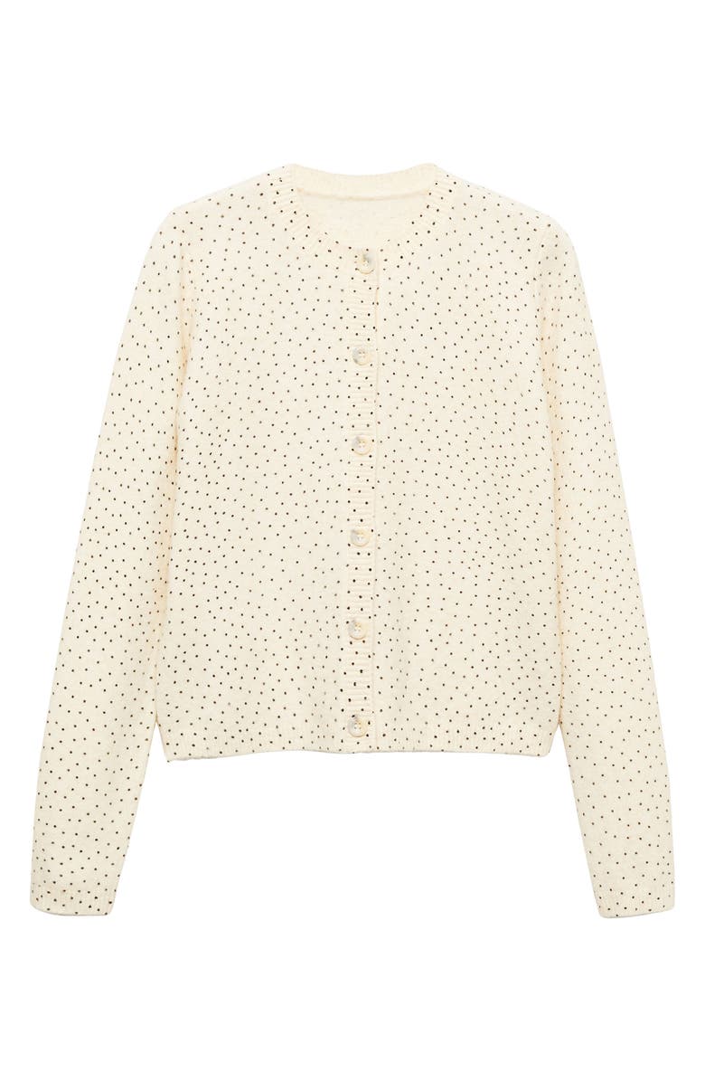MANGO Polka Dot Print Cardigan, Alternate, color,