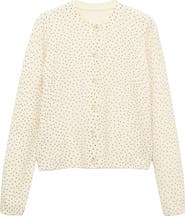 MANGO Polka Dot Print Cardigan