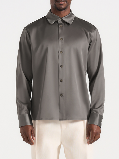 Carter Unisex Oversized Satin Shirt