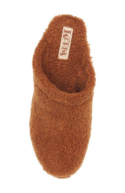 Korks Teddy Faux Fur Teddy Clog In Brown