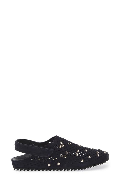 Pedro Garcia Bely Embellished Slingback Flat In Blue