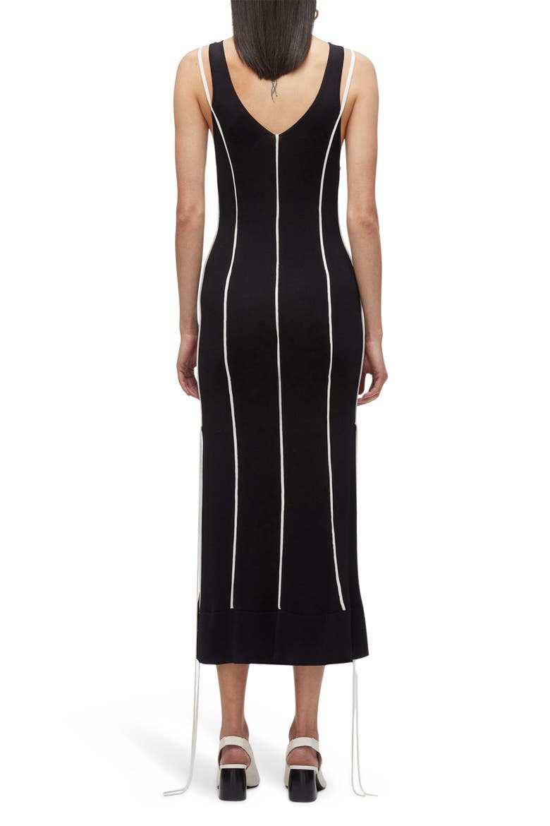 Lux Sleeveless Midi Dress, Alternate, color, MIDNIGHT-IVORY