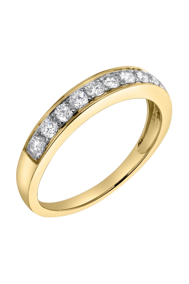 Apex 14K Gold Round Diamond Studded Band Ring - 0.5cts, Alternate, color, 14K Yellow Gold