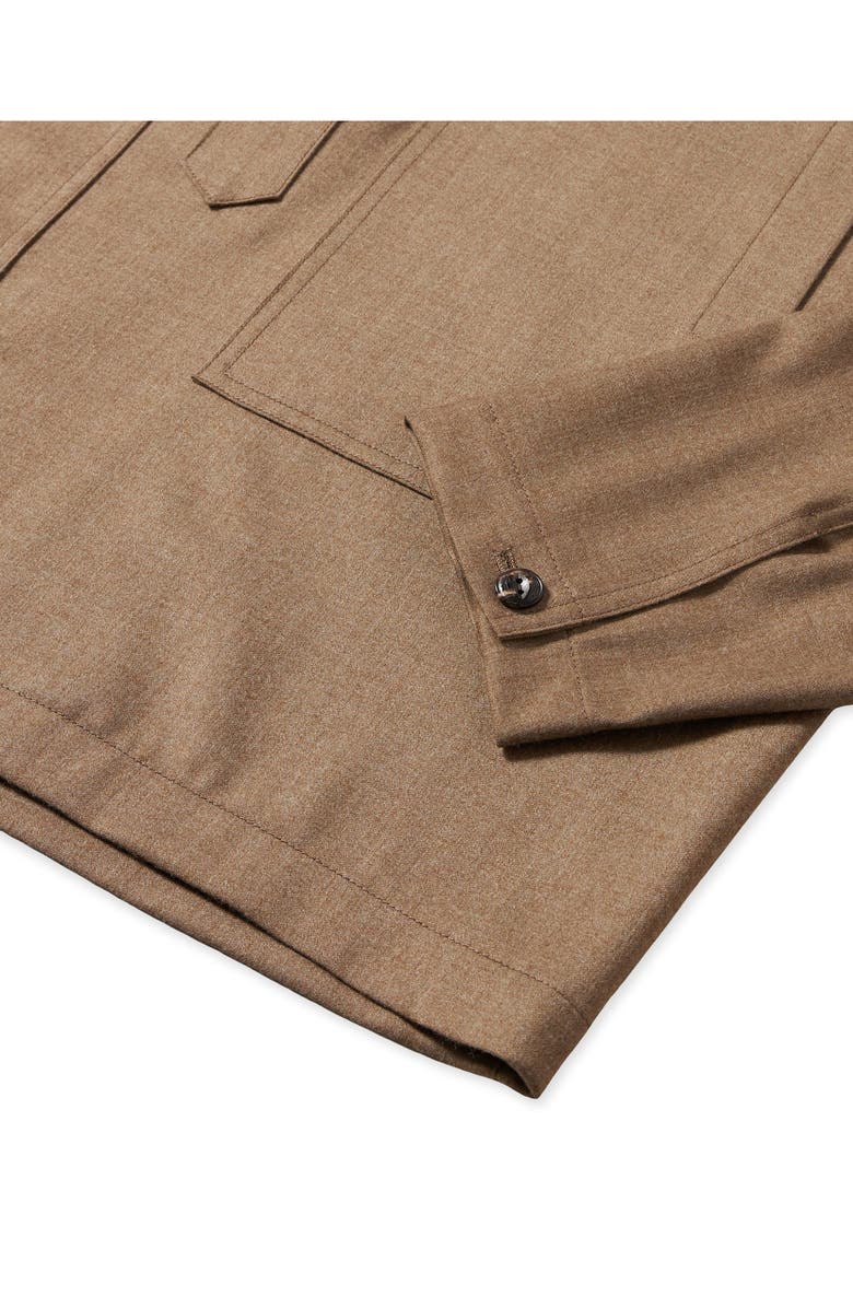 Fortela Fuego Wool Fresco Overshirt, Alternate, color, Beige