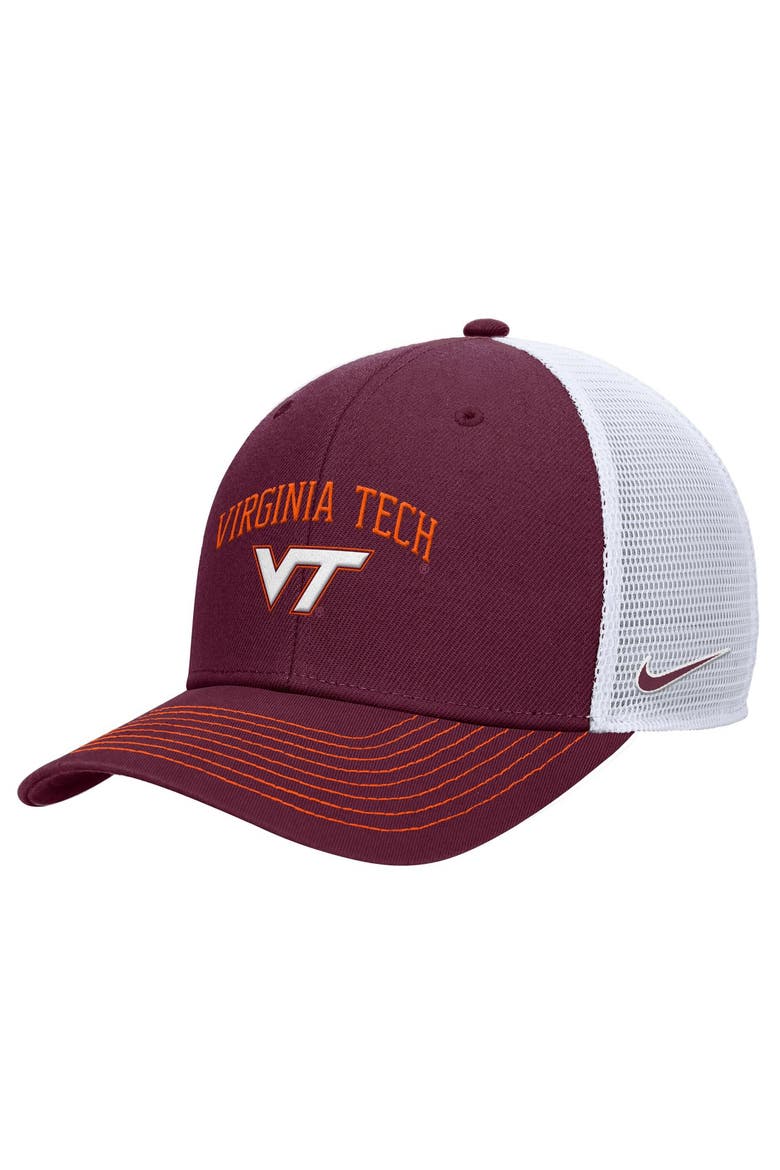 Men's Nike Maroon Virginia Tech Hokies Rise Adjustable Trucker Hat, Main, color, Maroon