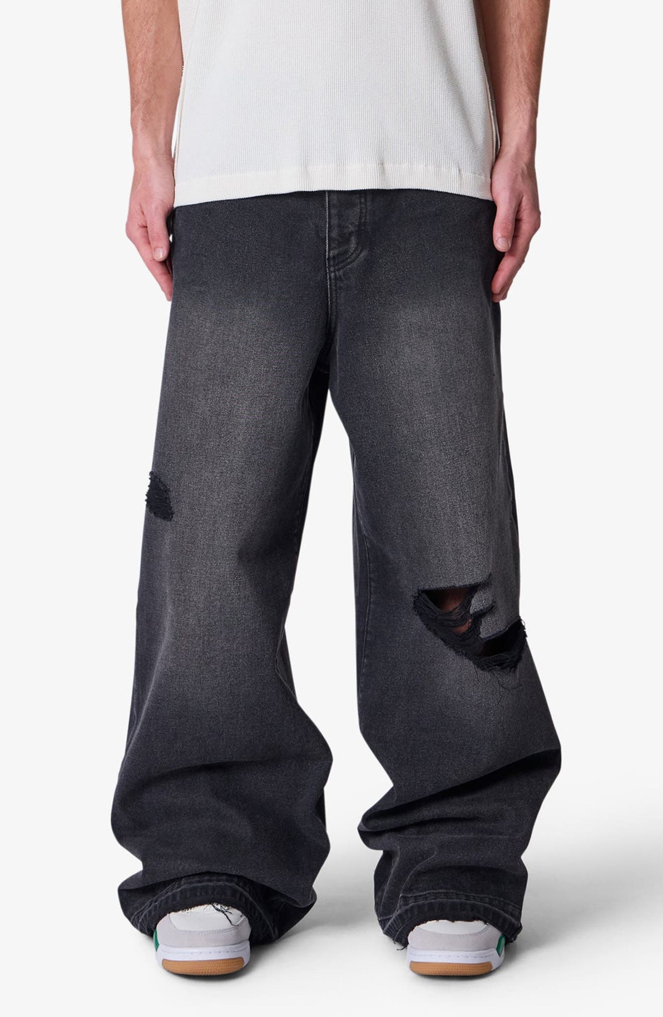 Baggy Rave Distressed Relaxed Wide Leg Jeans