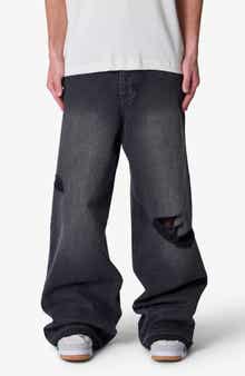 Baggy Rave Distressed Relaxed Wide Leg Jeans
