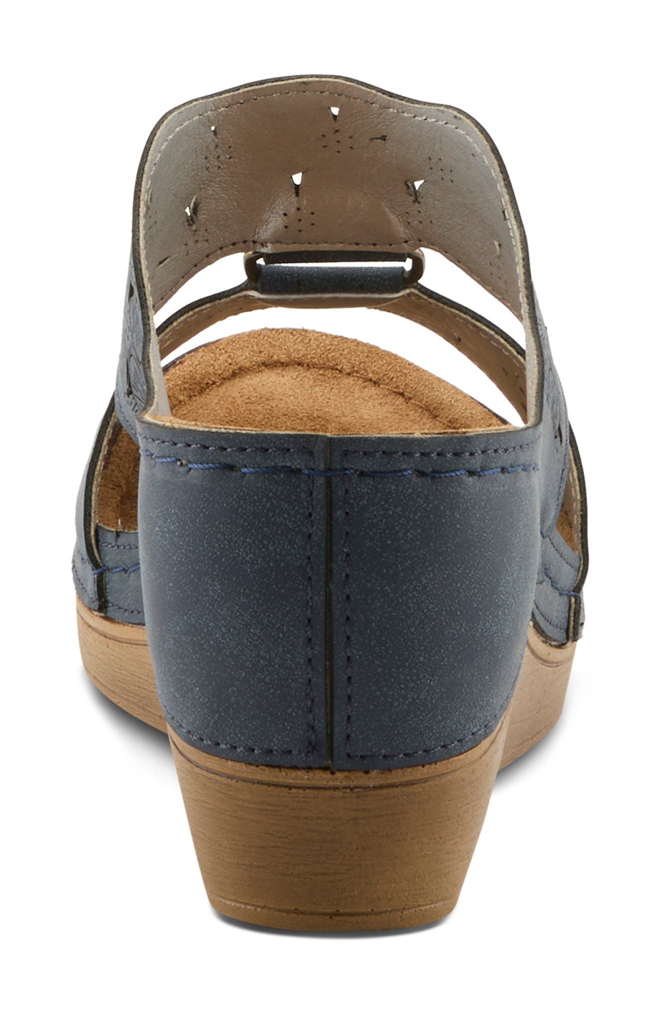 Flexus by Spring Step Dreiser Platform Wedge Slide Sandal, Alternate, color, Navy