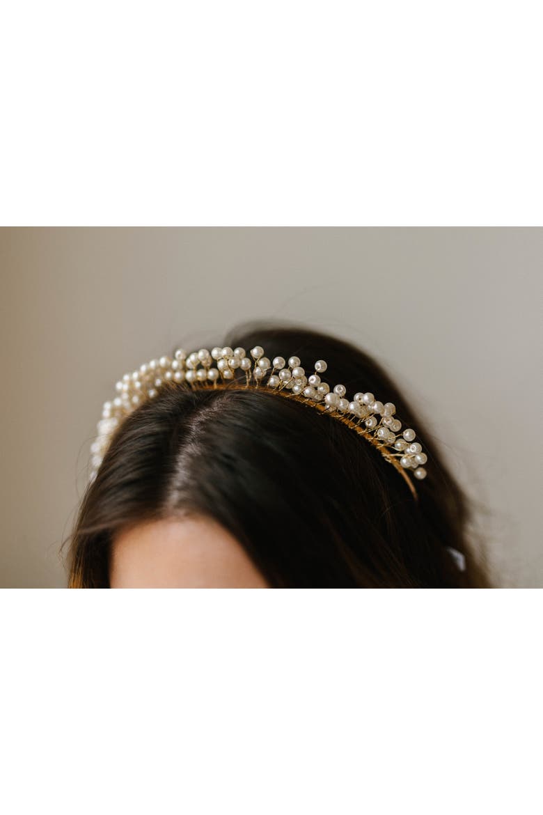 Thea Bridal Tiara, Alternate, color, Gold