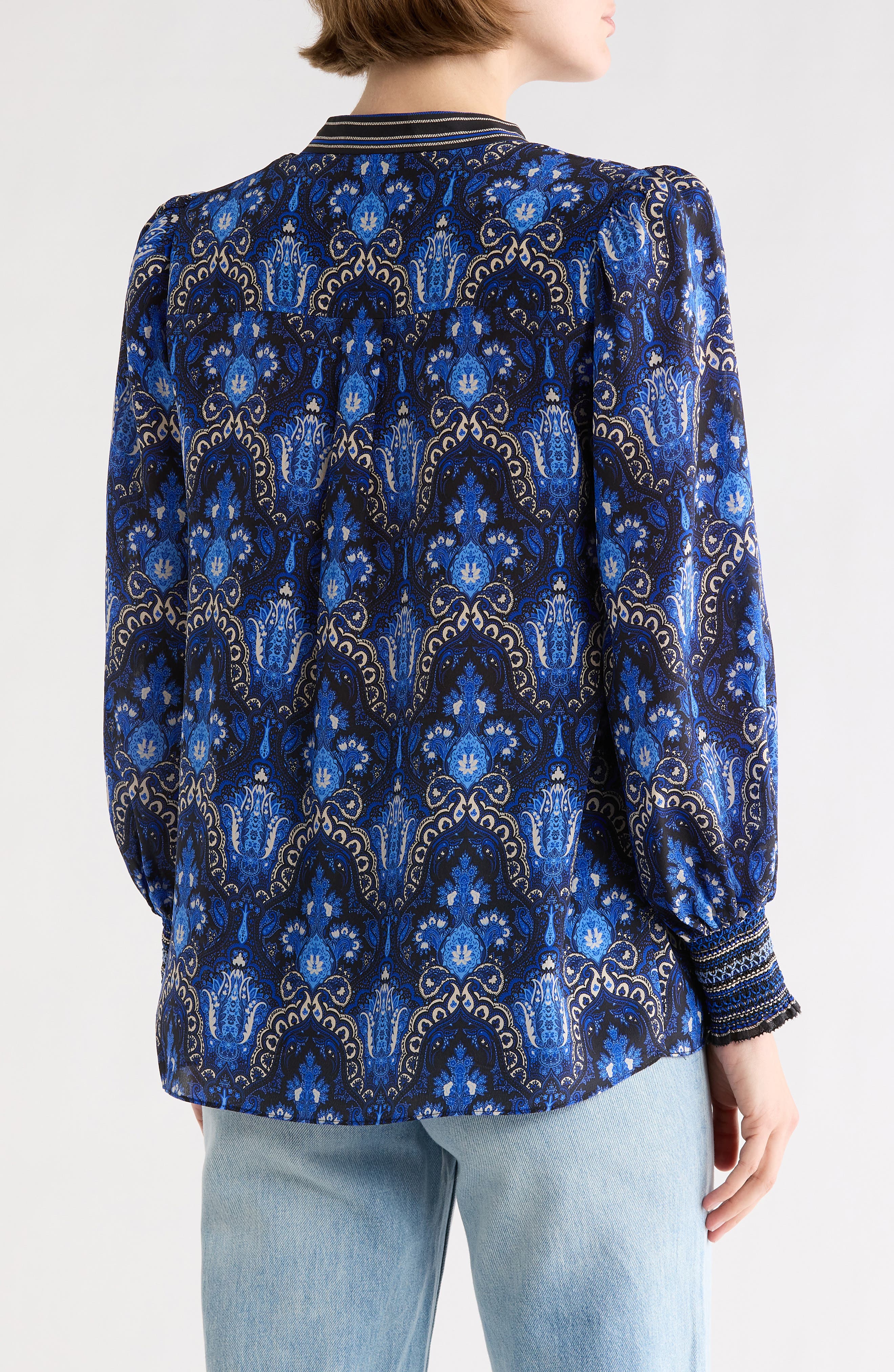 Sheila Long Sleeve Silk Top - image 2