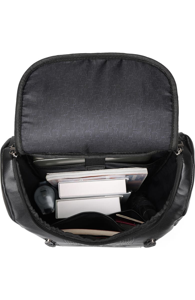 ELLE Roamer 22L Vegan Leather Backpack, Alternate, color, Black