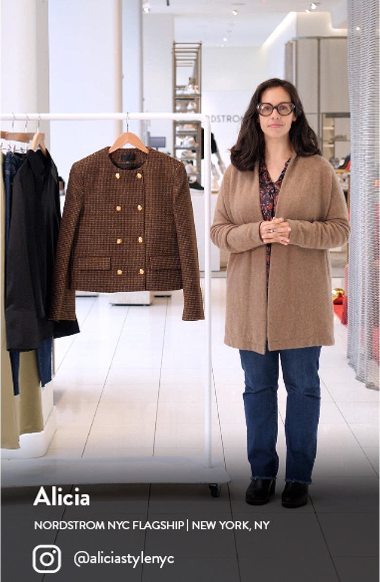 Melanie Double Breasted Wool Blend Crop Jacket, sales video thumbnail