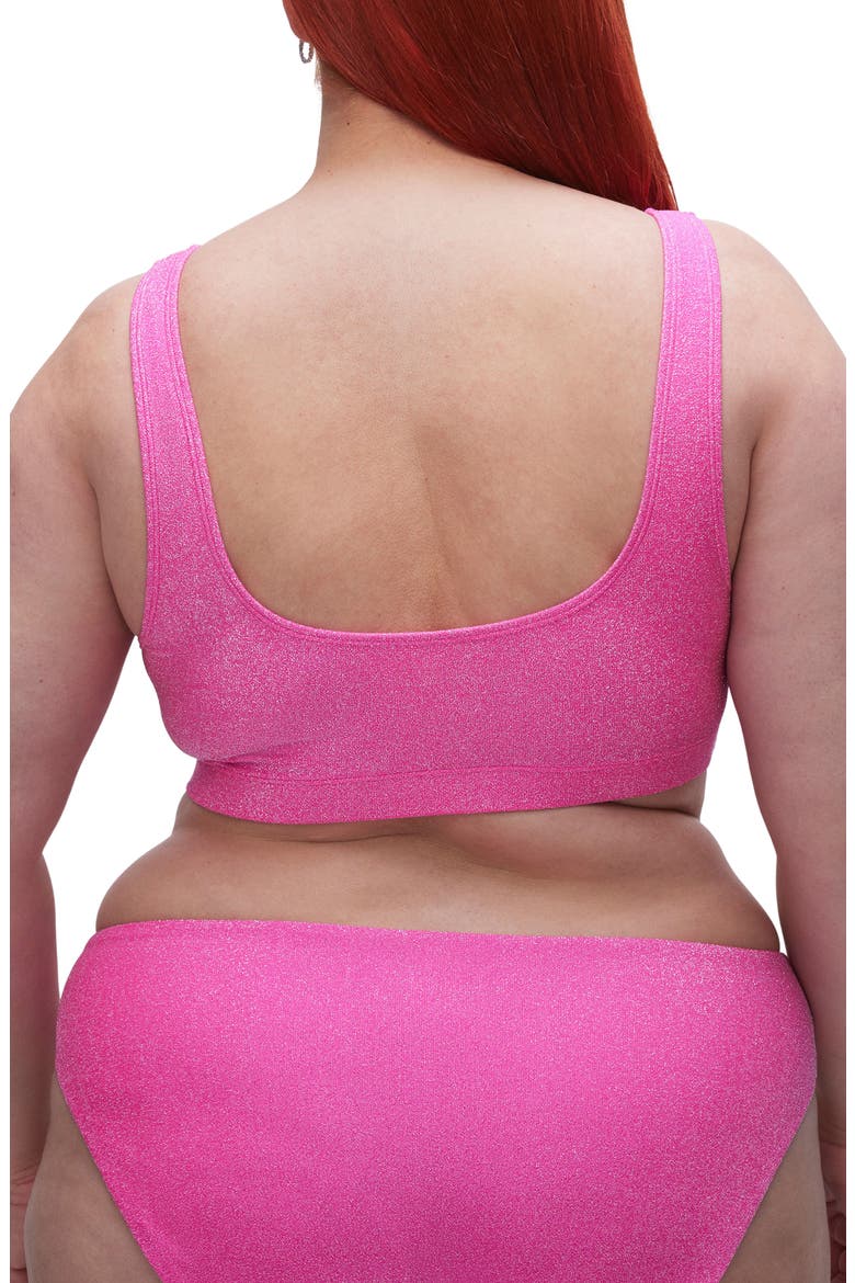 Sparkle Metallic Bikini Top, Alternate, color, KNOCKOUTPINK001