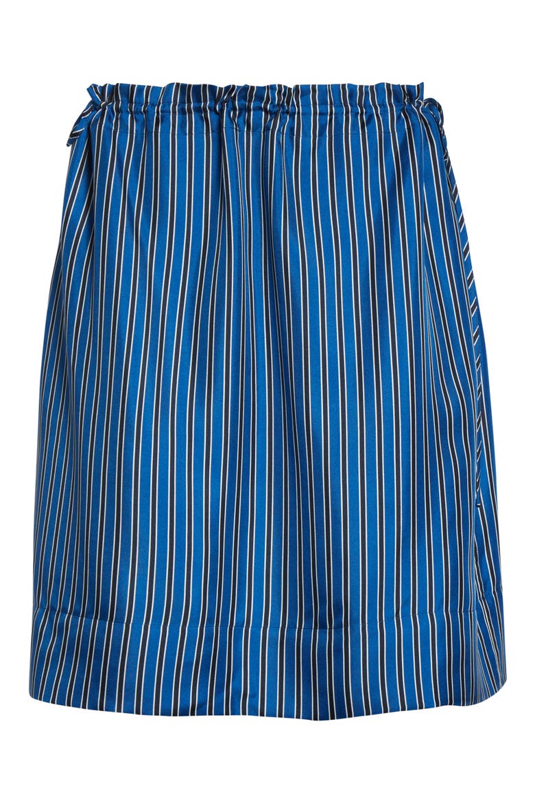 Stripe Silk Miniskirt, Alternate, color, BLUE/ NAVY