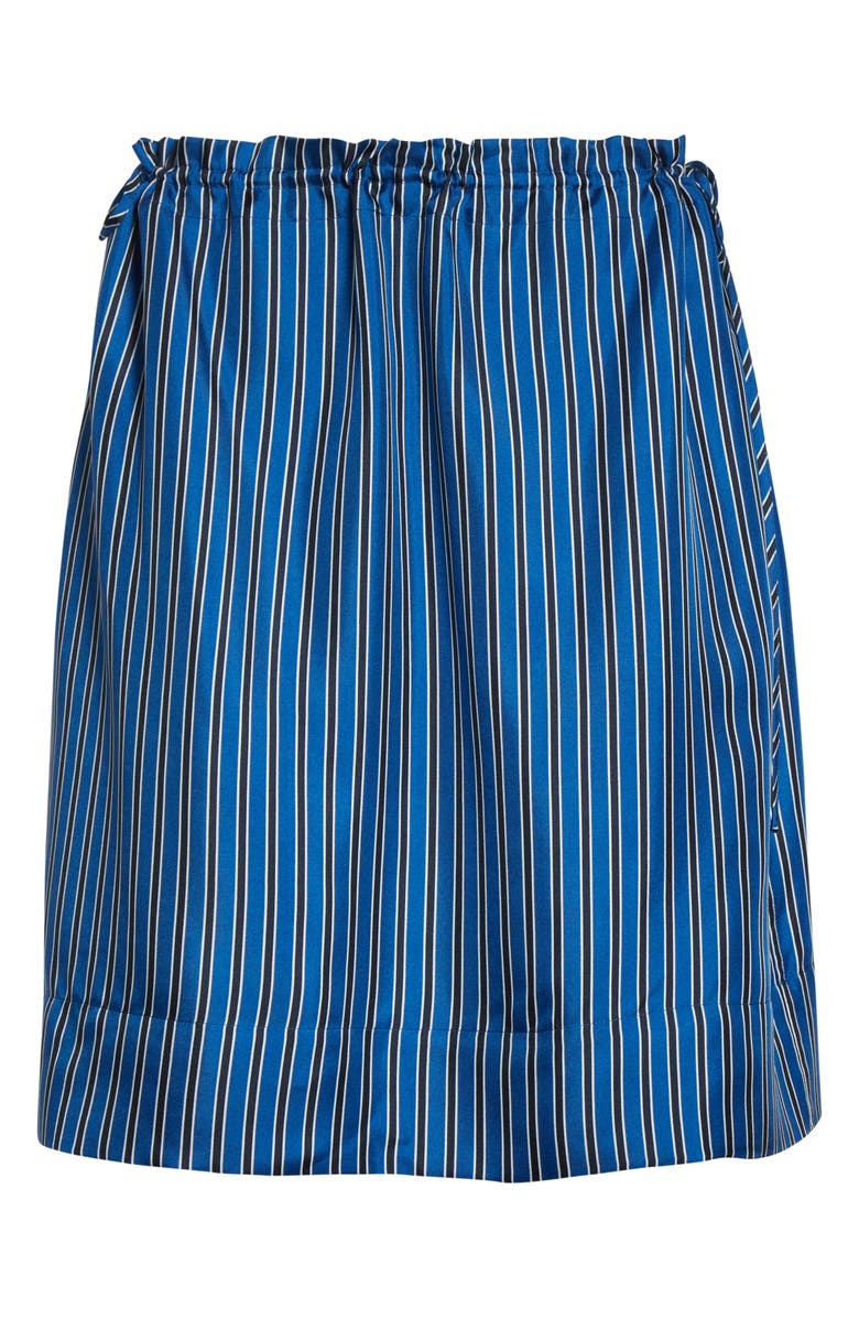 TOTEME Stripe Silk Miniskirt, Alternate, color, Blue/ Navy