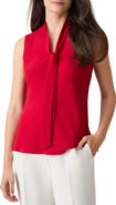 KASPER Sleeveless Tie Front Top