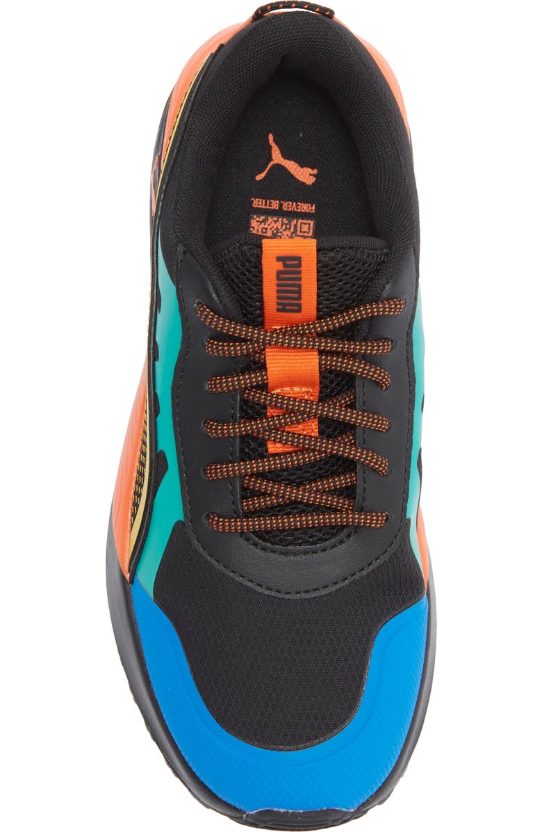 PUMA Kids' Excursion Jr Sneaker, Alternate, color, Puma Black/ Blue/ Golden